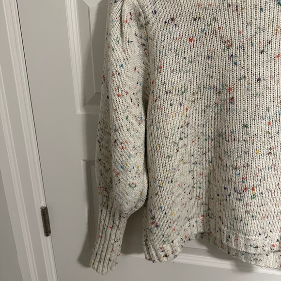 SHEIN Cream Colourful Popcorn Knit Drop Shoulder Sweater Size 8/10 Women’s - Picture 4 of 11